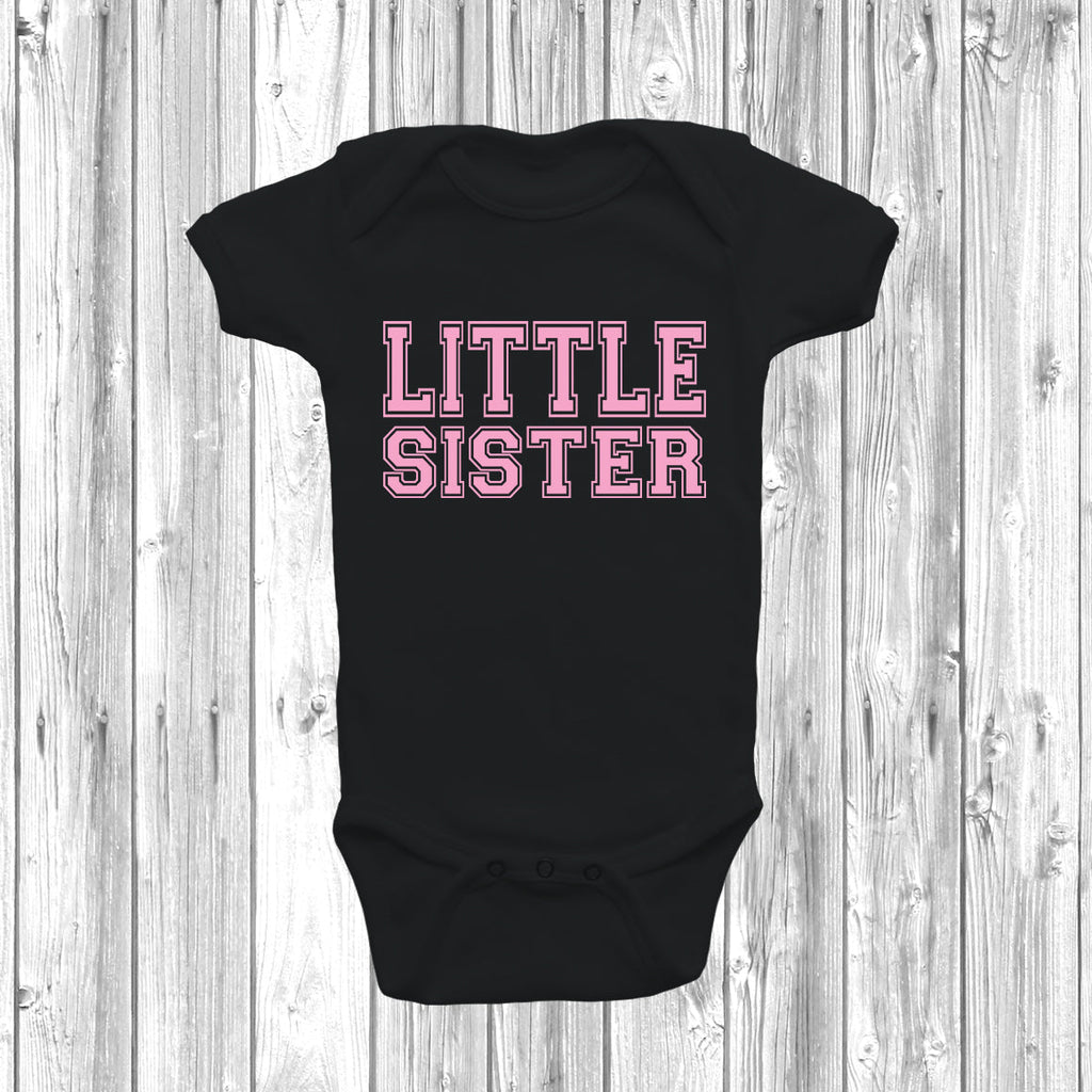 Get trendy with Big Sister Little Sister T-Shirt Baby Grow Set -  available at DizzyKitten. Grab yours for £8.45 today!