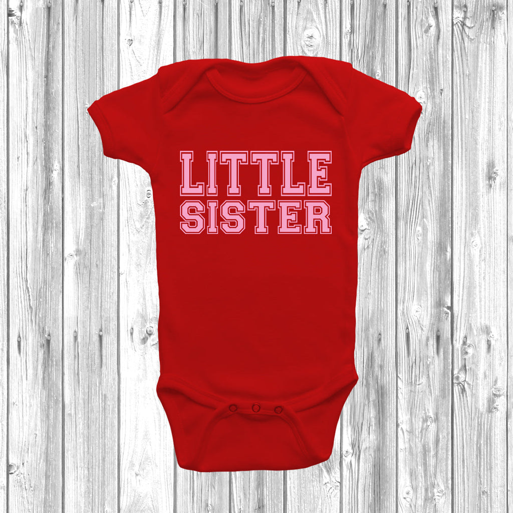 Get trendy with Big Sister Little Sister T-Shirt Baby Grow Set -  available at DizzyKitten. Grab yours for £8.45 today!