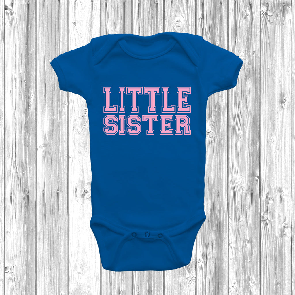 Get trendy with Big Sister Little Sister T-Shirt Baby Grow Set -  available at DizzyKitten. Grab yours for £8.45 today!