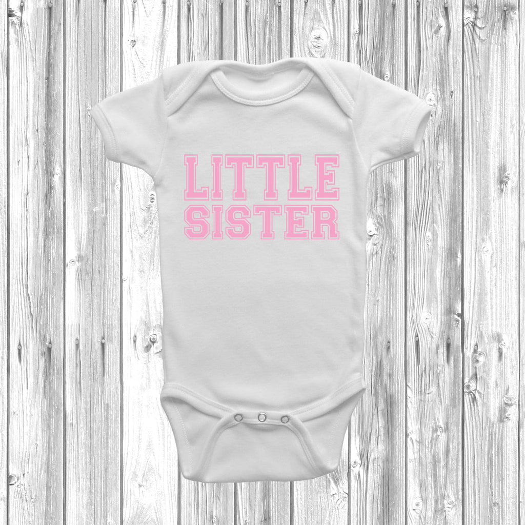 Get trendy with Big Sister Little Sister T-Shirt Baby Grow Set -  available at DizzyKitten. Grab yours for £7.95 today!