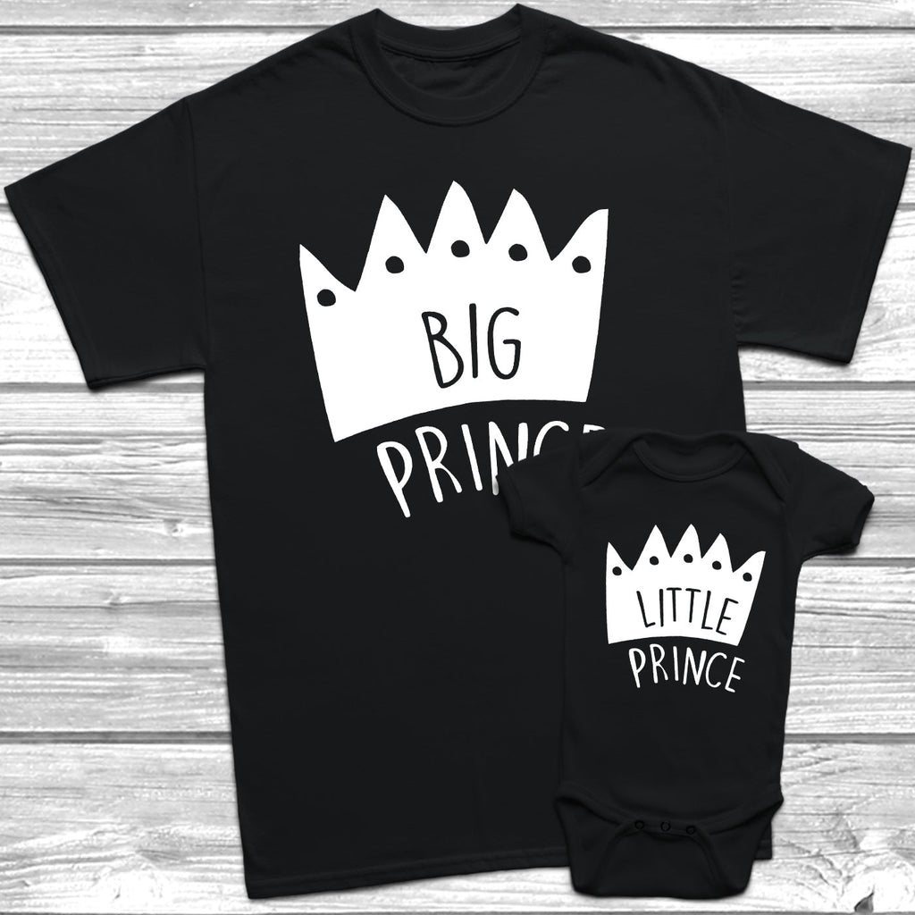 Get trendy with Big Prince Little Prince T-Shirt Baby Grow Set -  available at DizzyKitten. Grab yours for £7.95 today!