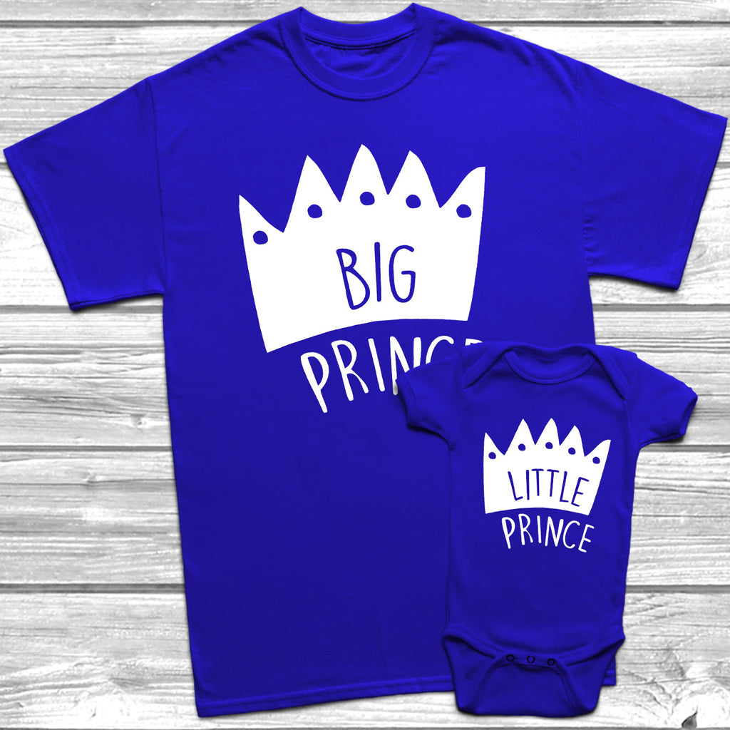 Get trendy with Big Prince Little Prince T-Shirt Baby Grow Set -  available at DizzyKitten. Grab yours for £8.45 today!