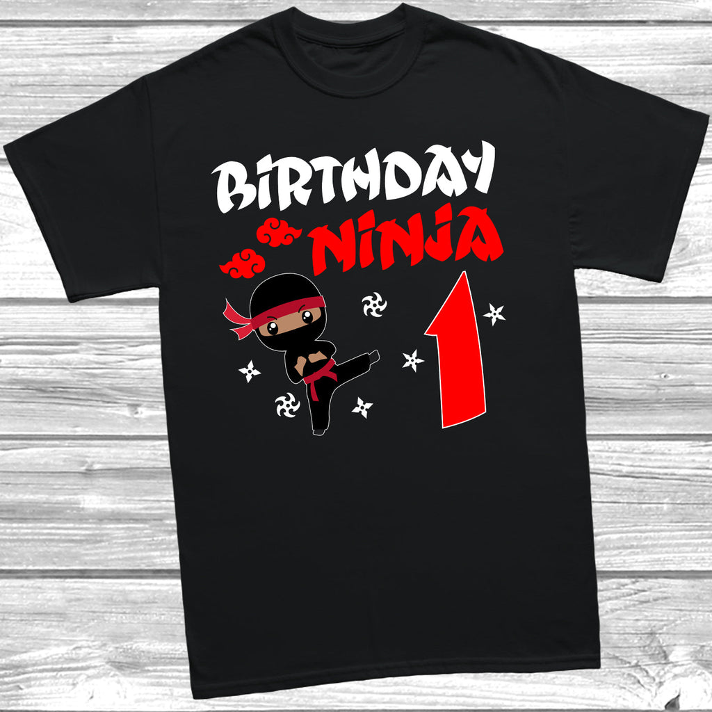 Get trendy with Birthday Ninja 1st Birthday T-Shirt - T-Shirt available at DizzyKitten. Grab yours for £9.49 today!