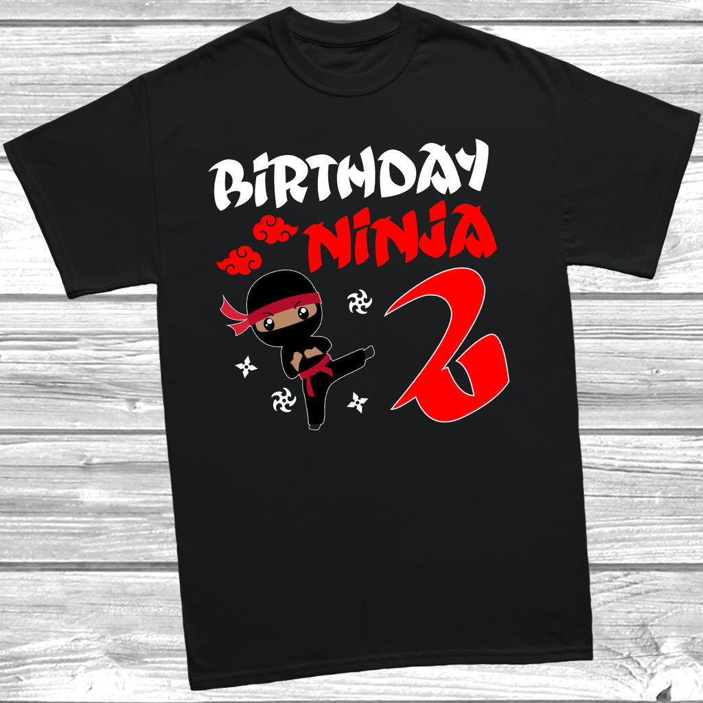 Get trendy with Birthday Ninja 2nd Birthday T-Shirt - T-Shirt available at DizzyKitten. Grab yours for £9.49 today!