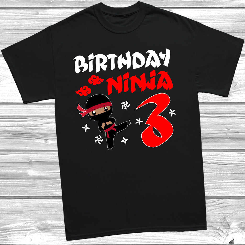 Get trendy with Birthday Ninja 3rd Birthday T-Shirt - T-Shirt available at DizzyKitten. Grab yours for £9.49 today!