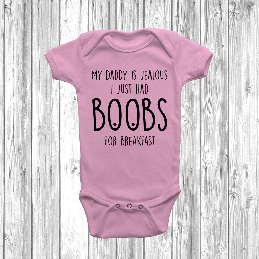 Get trendy with Boobs For Breakfast Baby Grow - Baby Grow available at DizzyKitten. Grab yours for £8.45 today!
