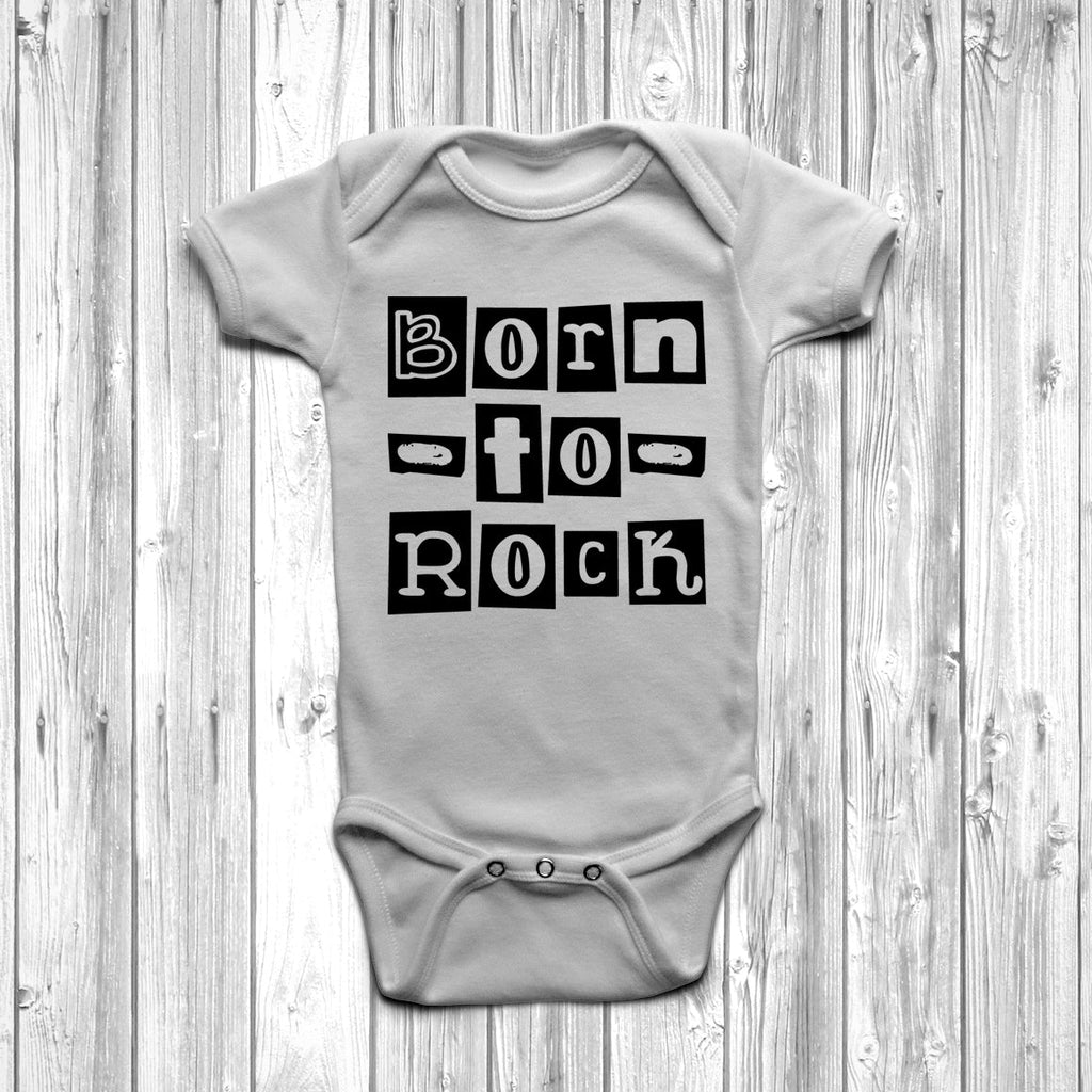 Get trendy with Born To Rock Baby Grow - Baby Grow available at DizzyKitten. Grab yours for £8.45 today!
