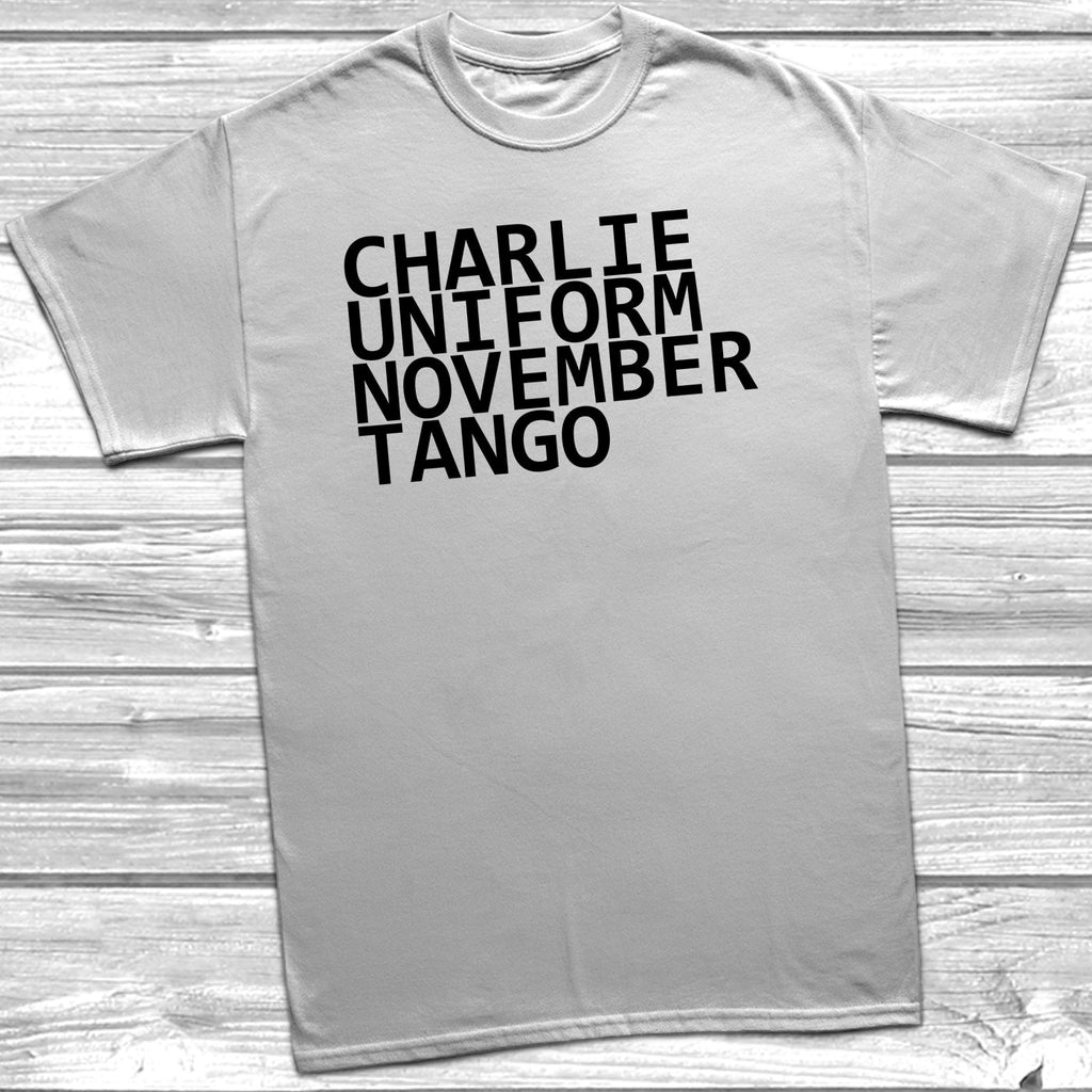 Get trendy with Charlie Uniform November Tango T-Shirt - T-Shirt available at DizzyKitten. Grab yours for £10.45 today!