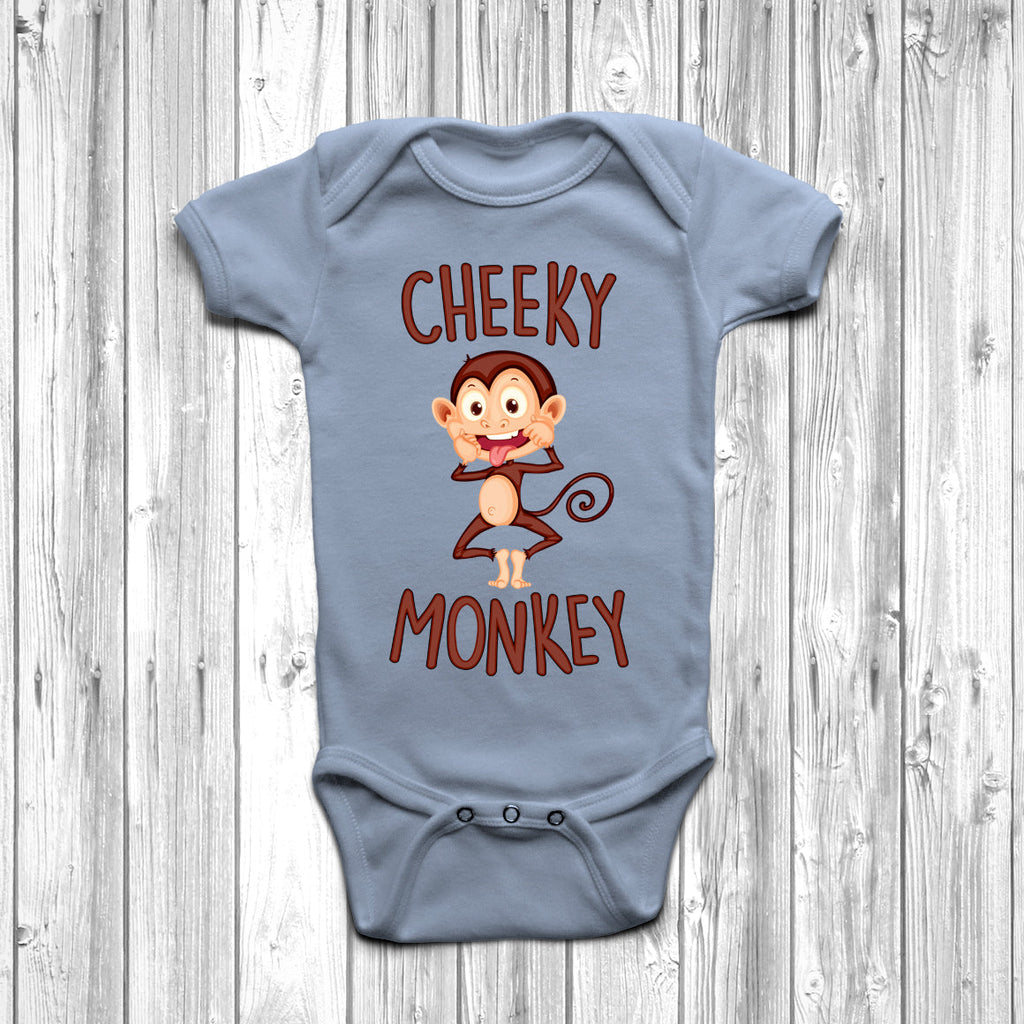 Get trendy with Cheeky Monkey Baby Grow - Baby Grow available at DizzyKitten. Grab yours for £8.95 today!