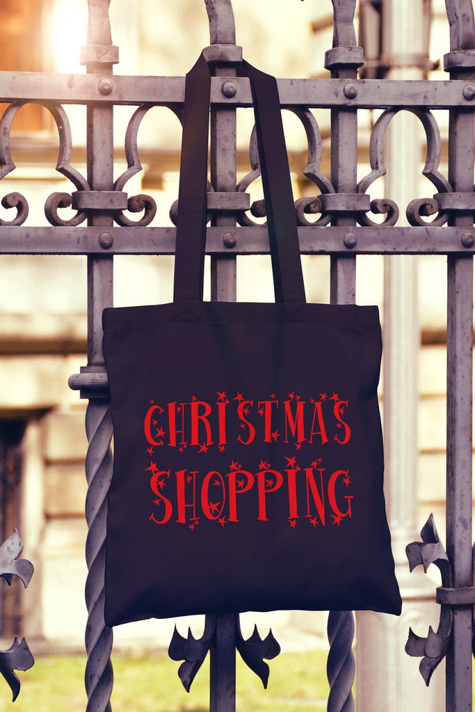 Get trendy with Christmas Shopping Tote Bag - Tote Bag available at DizzyKitten. Grab yours for £6.99 today!