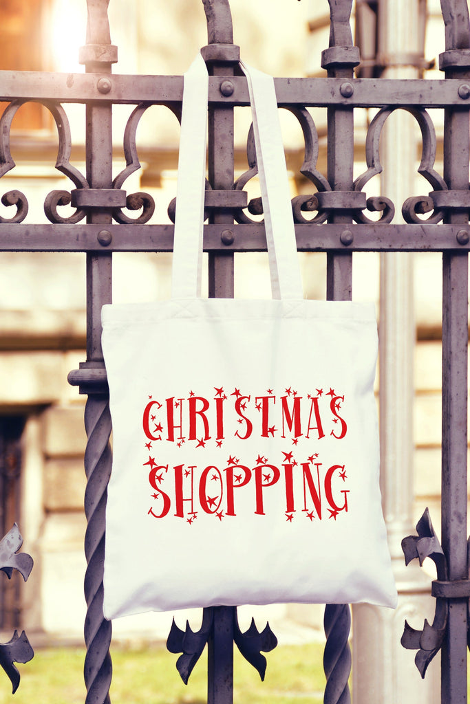 Get trendy with Christmas Shopping Tote Bag - Tote Bag available at DizzyKitten. Grab yours for £7.49 today!
