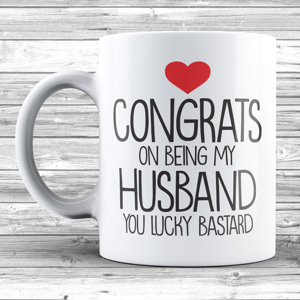 Get trendy with Congrats On Being My Husband 11oz / 15oz Mug - Mug available at DizzyKitten. Grab yours for £3.99 today!