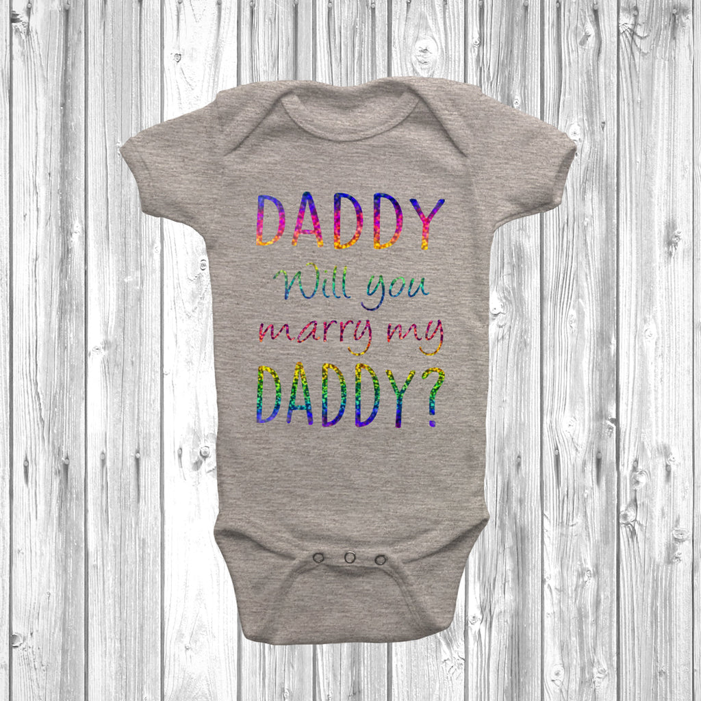 Get trendy with Daddy Will You Marry My Daddy Baby Grow - Baby Grow available at DizzyKitten. Grab yours for £8.95 today!