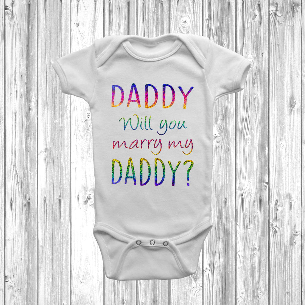 Get trendy with Daddy Will You Marry My Daddy Baby Grow - Baby Grow available at DizzyKitten. Grab yours for £9.45 today!