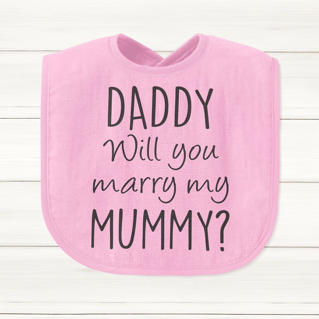 Get trendy with Daddy Will You Marry My Mummy? Baby Bib - Baby Grow available at DizzyKitten. Grab yours for £6.49 today!