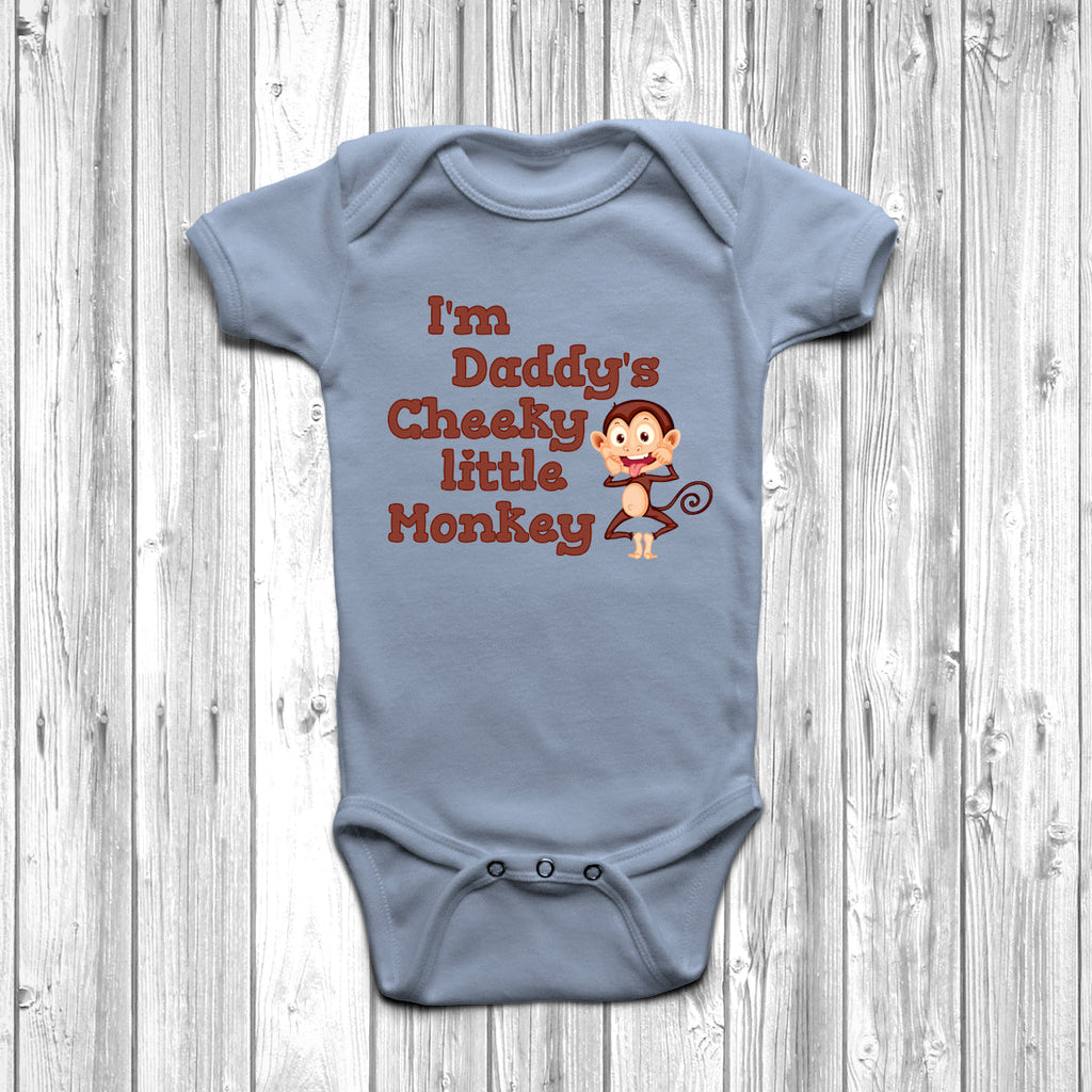 Get trendy with I'm Daddy's Cheeky Little Monkey Baby Grow - Baby Grow available at DizzyKitten. Grab yours for £8.95 today!