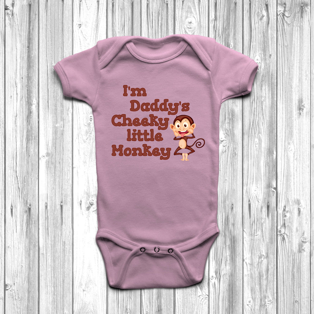 Get trendy with I'm Daddy's Cheeky Little Monkey Baby Grow - Baby Grow available at DizzyKitten. Grab yours for £8.95 today!