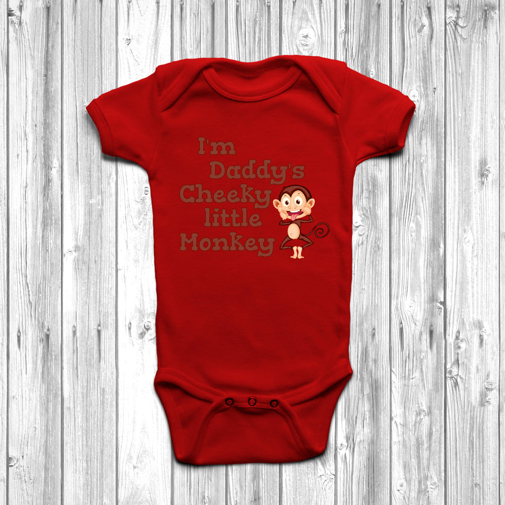 Get trendy with I'm Daddy's Cheeky Little Monkey Baby Grow - Baby Grow available at DizzyKitten. Grab yours for £9.45 today!