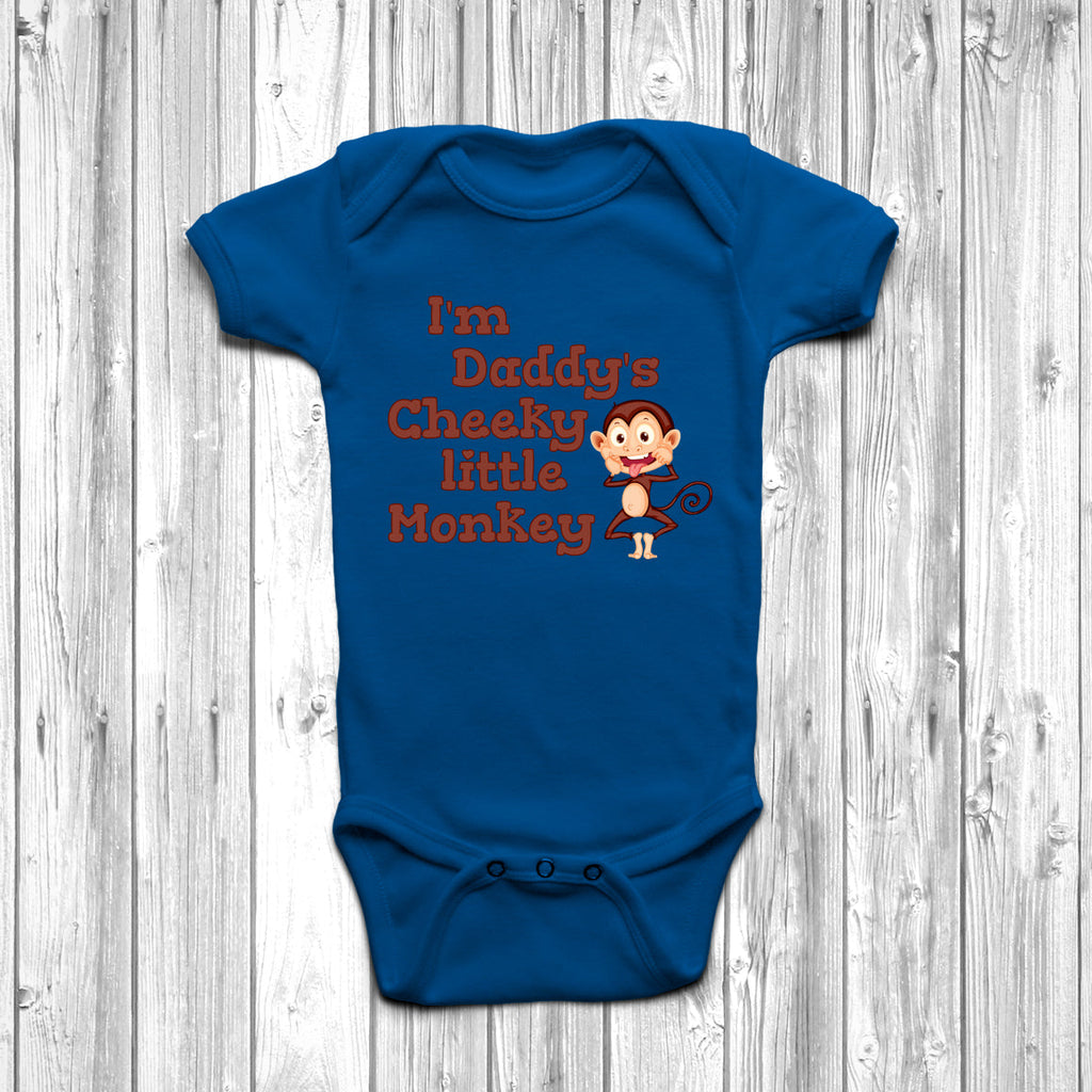 Get trendy with I'm Daddy's Cheeky Little Monkey Baby Grow - Baby Grow available at DizzyKitten. Grab yours for £9.45 today!