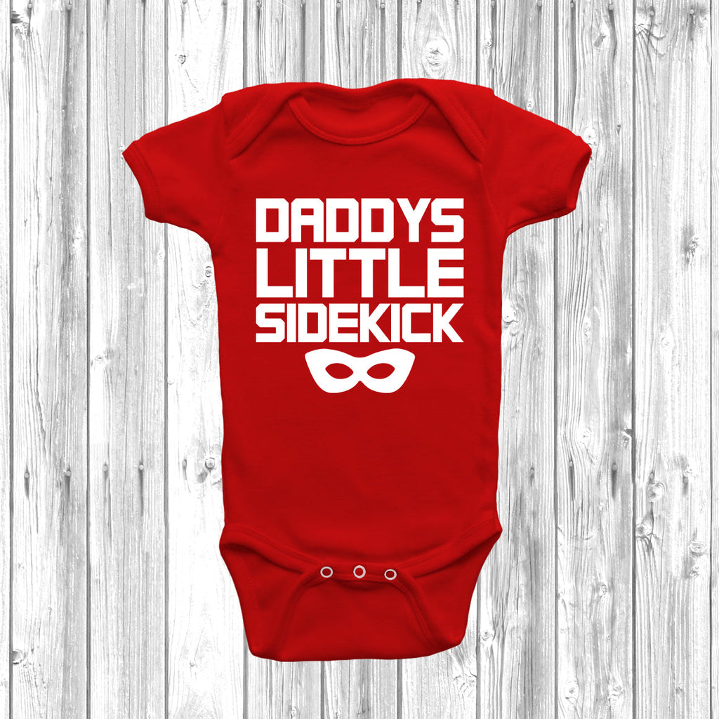 Get trendy with Daddys Little Sidekick Baby Grow - Baby Grow available at DizzyKitten. Grab yours for £7.49 today!