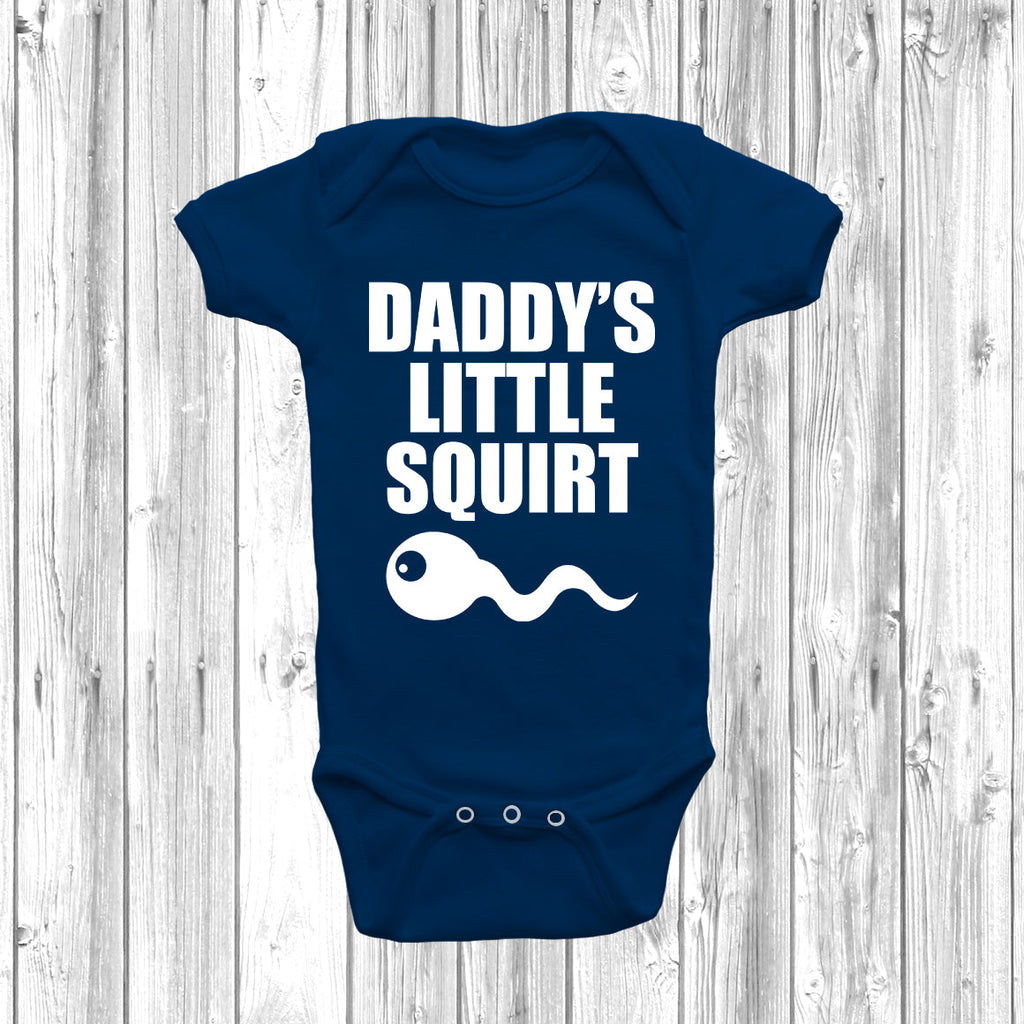 Get trendy with Daddy's Little Squirt Baby Grow - Baby Grow available at DizzyKitten. Grab yours for £8.49 today!