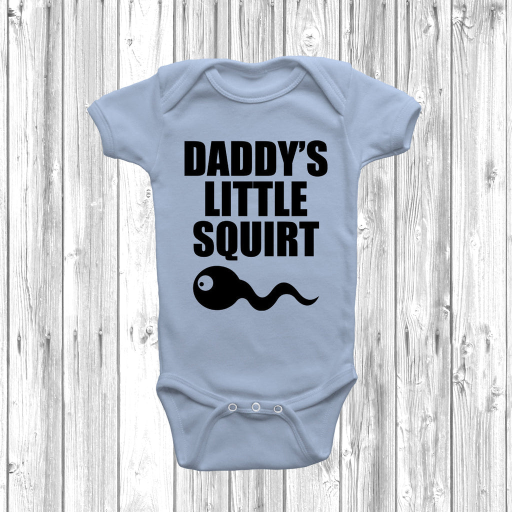 Get trendy with Daddy's Little Squirt Baby Grow - Baby Grow available at DizzyKitten. Grab yours for £8.49 today!