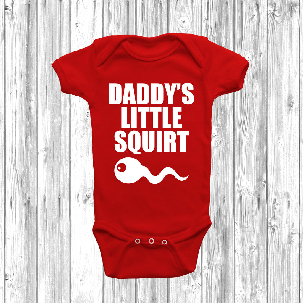 Get trendy with Daddy's Little Squirt Baby Grow - Baby Grow available at DizzyKitten. Grab yours for £8.49 today!