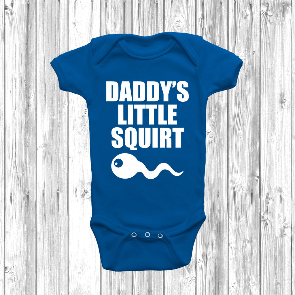 Get trendy with Daddy's Little Squirt Baby Grow - Baby Grow available at DizzyKitten. Grab yours for £8.49 today!