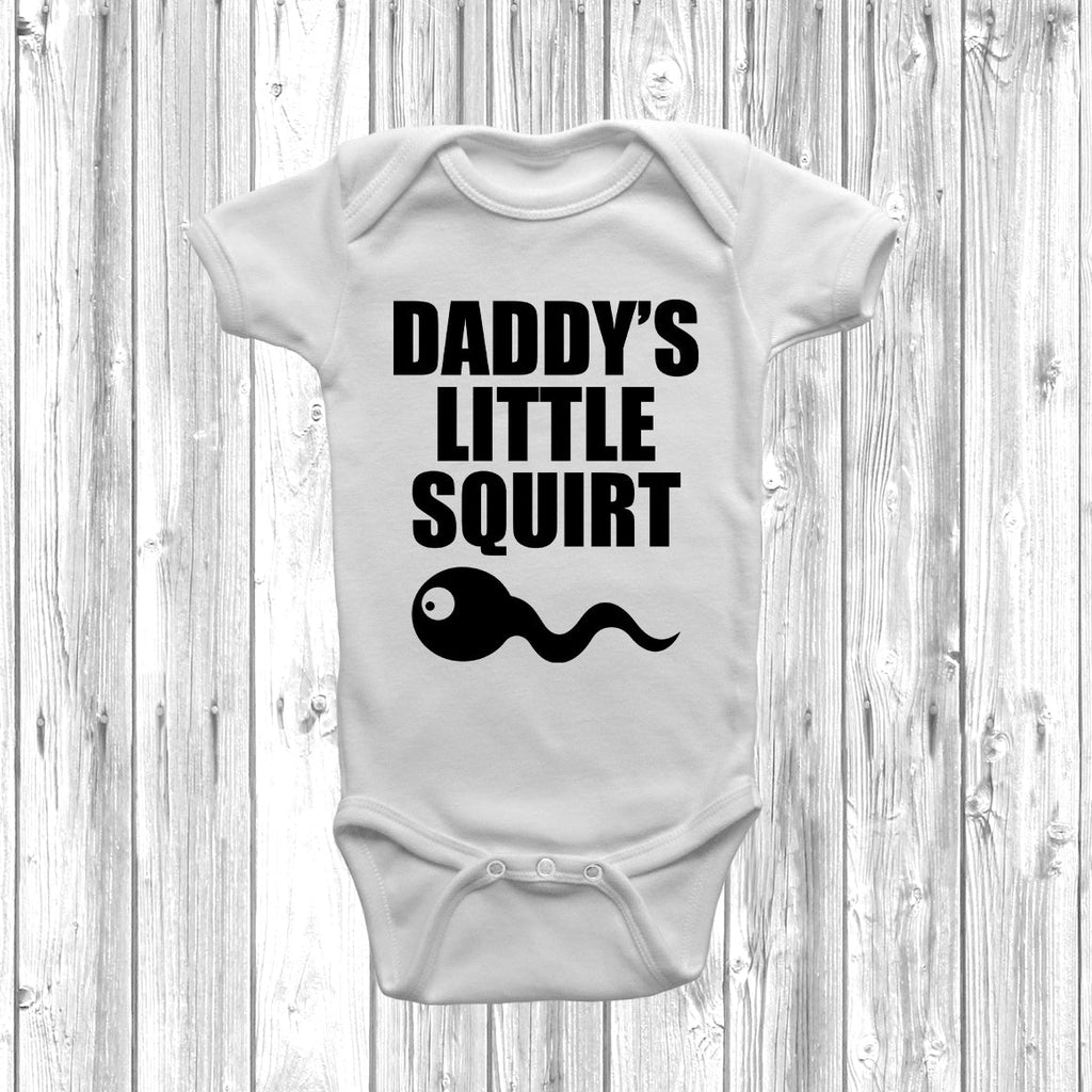 Get trendy with Daddy's Little Squirt Baby Grow - Baby Grow available at DizzyKitten. Grab yours for £7.99 today!