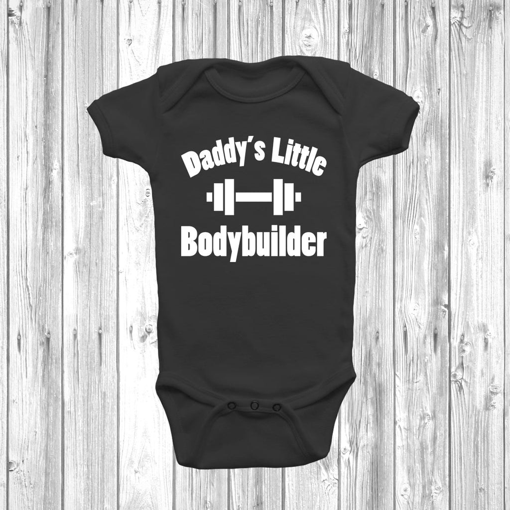 Get trendy with Daddy's Little Bodybuilder Baby Grow -  available at DizzyKitten. Grab yours for £7.95 today!