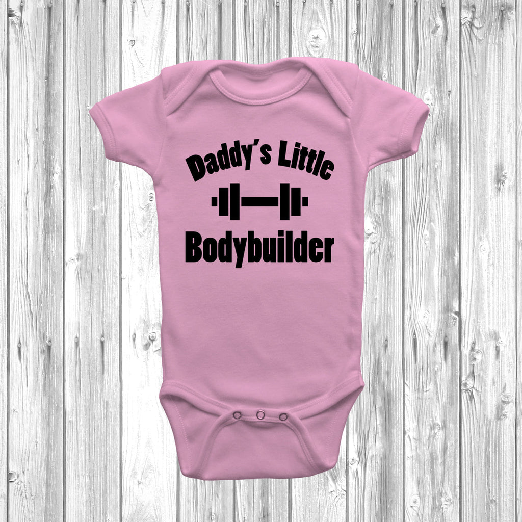 Get trendy with Daddy's Little Bodybuilder Baby Grow -  available at DizzyKitten. Grab yours for £8.45 today!