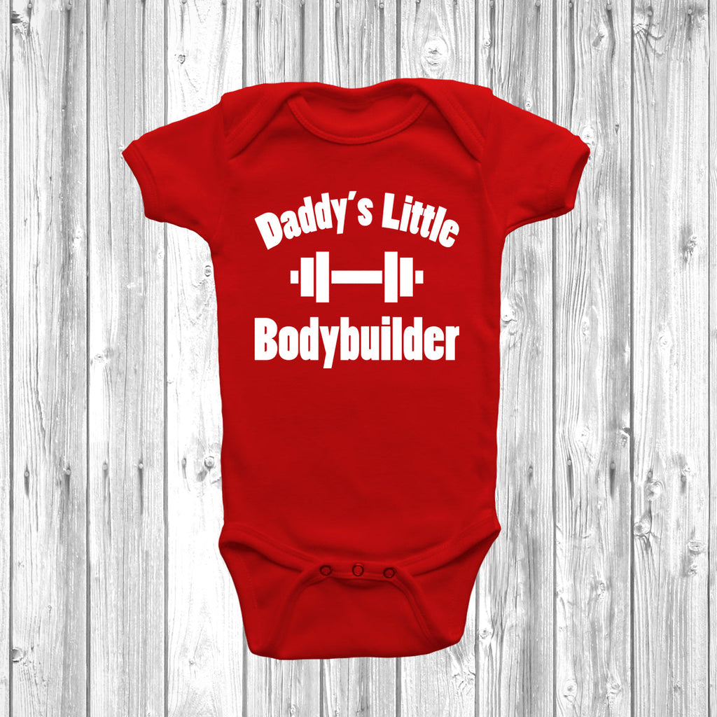 Get trendy with Daddy's Little Bodybuilder Baby Grow -  available at DizzyKitten. Grab yours for £8.45 today!