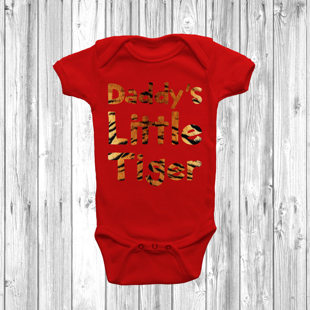 Get trendy with Daddy's Little Tiger Baby Grow - Baby Grow available at DizzyKitten. Grab yours for £9.45 today!