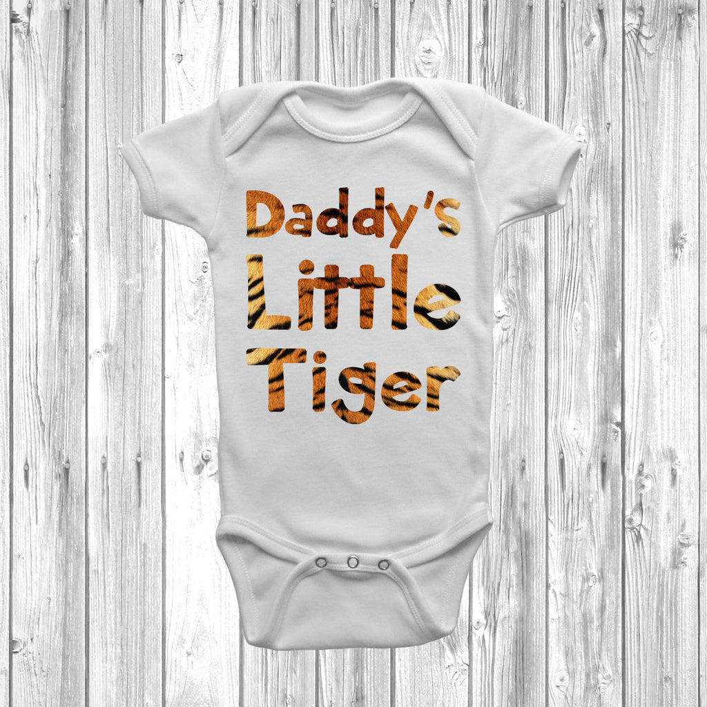 Get trendy with Daddy's Little Tiger Baby Grow - Baby Grow available at DizzyKitten. Grab yours for £9.45 today!