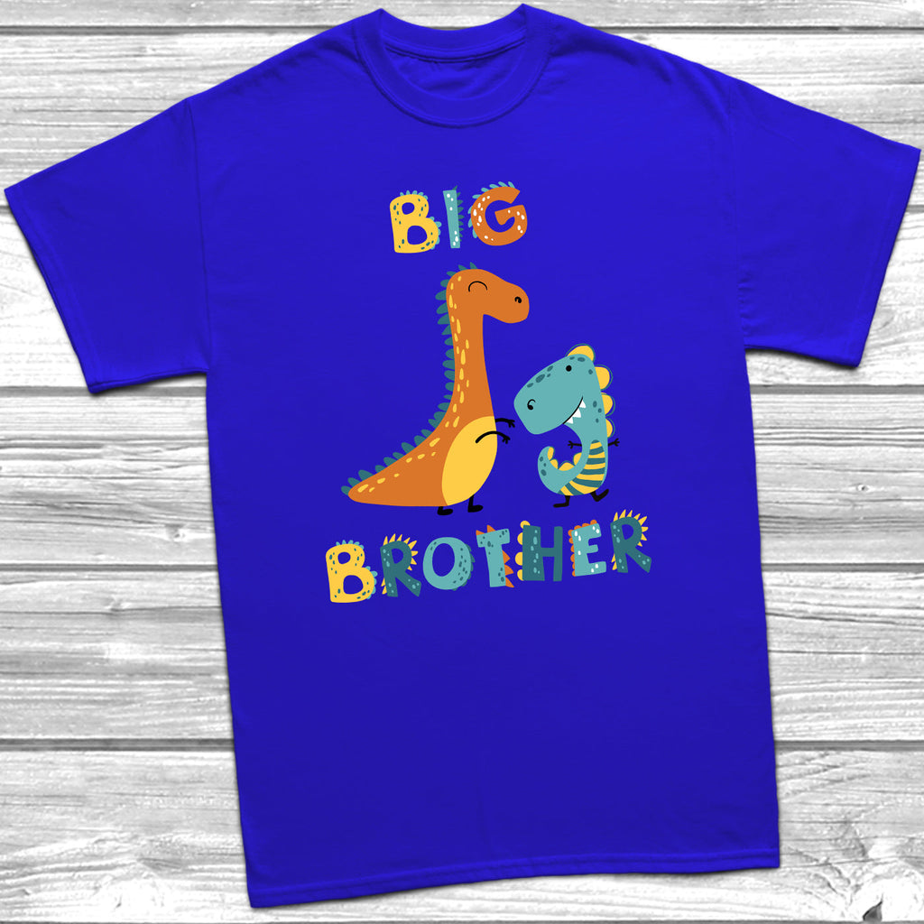 Get trendy with Dinosaur Big Brother Little Brother T-Shirt Baby Grow Set -  available at DizzyKitten. Grab yours for £9.45 today!