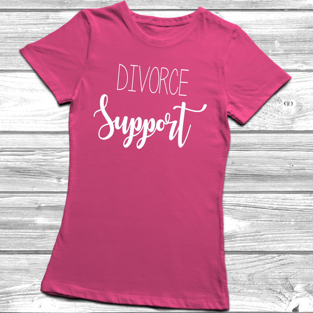 Get trendy with Divorce Support T-Shirt -  available at DizzyKitten. Grab yours for £9.49 today!