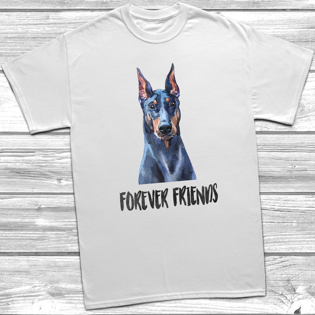 Get trendy with Doberman Pinscher Forever Friends T-Shirt - T-Shirt available at DizzyKitten. Grab yours for £12.45 today!
