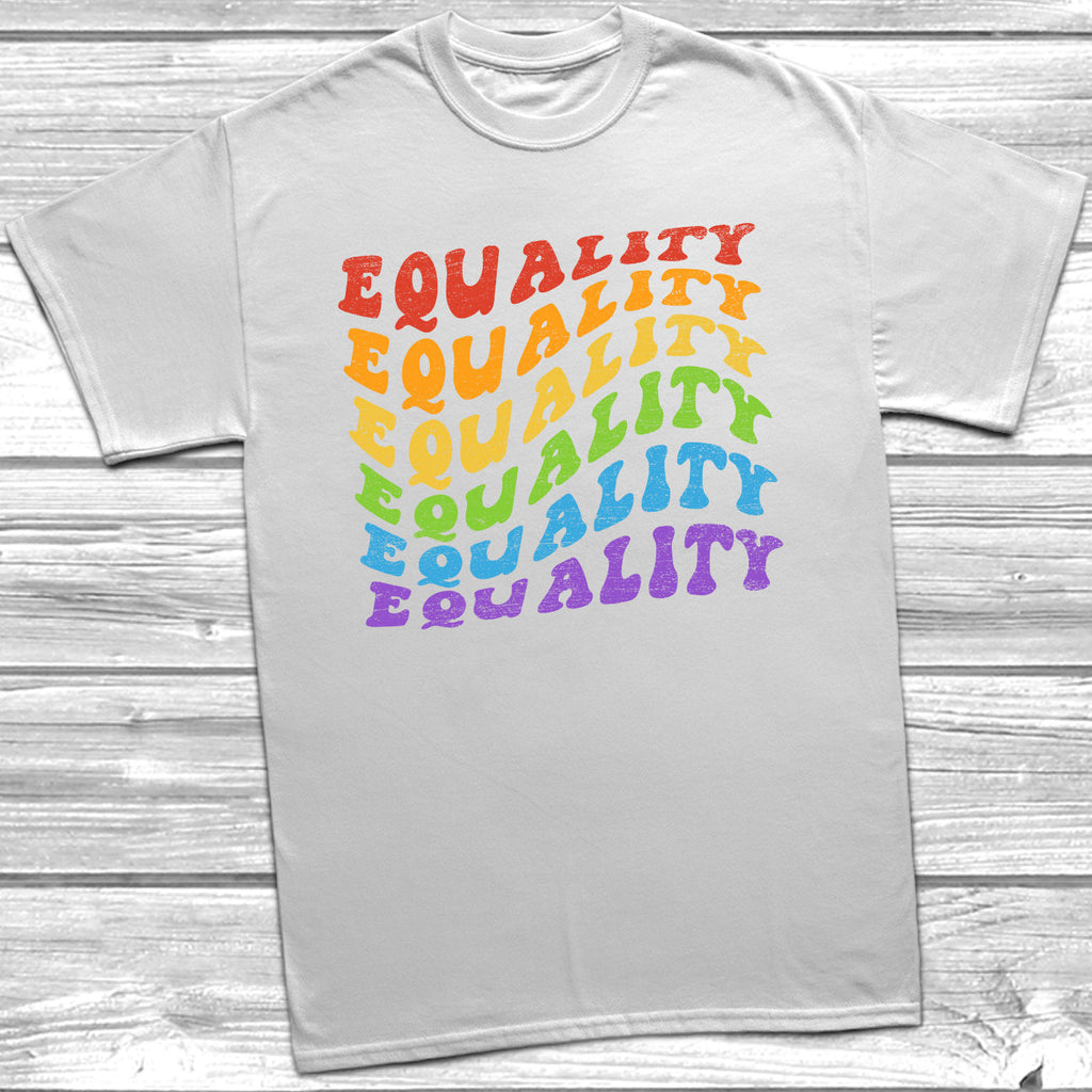 Get trendy with Equality Rainbow T-Shirt - T-Shirt available at DizzyKitten. Grab yours for £11.95 today!