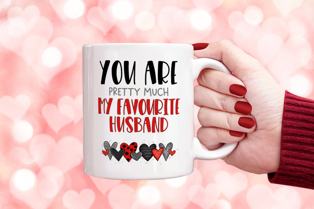 Get trendy with Pretty Much My Favourite Husband Mug - Mug available at DizzyKitten. Grab yours for £9.49 today!