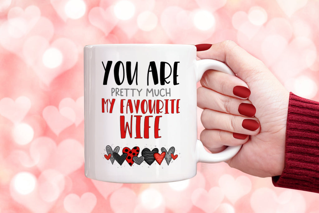 Get trendy with Pretty Much My Favourite Wife Mug - Mug available at DizzyKitten. Grab yours for £9.49 today!