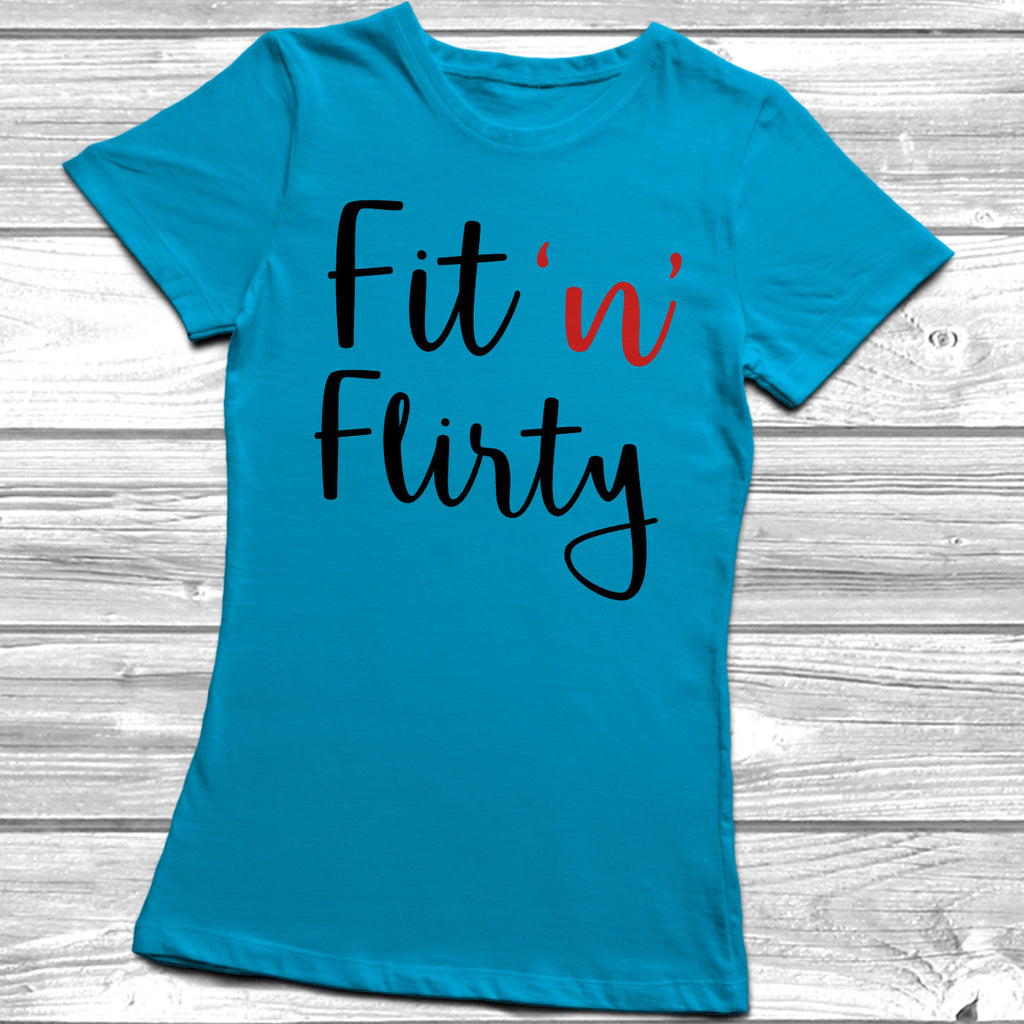Get trendy with Fit 'n' Flirty T-Shirt - T-Shirt available at DizzyKitten. Grab yours for £9.95 today!