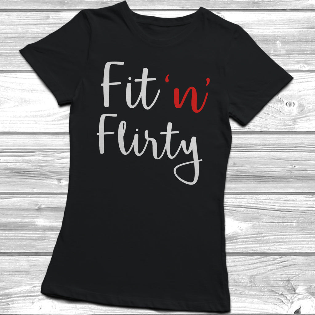 Get trendy with Fit 'n' Flirty T-Shirt - T-Shirt available at DizzyKitten. Grab yours for £10.45 today!