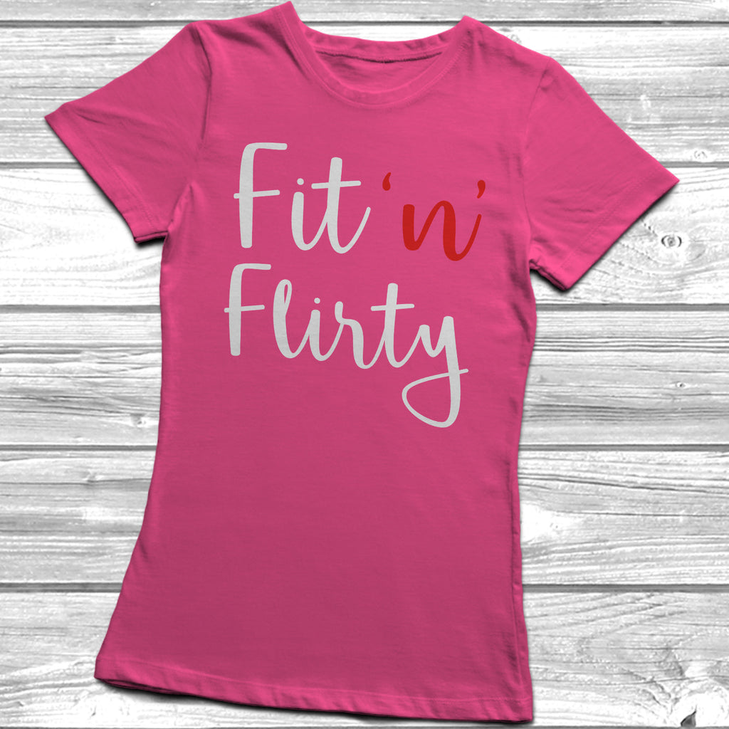 Get trendy with Fit 'n' Flirty T-Shirt - T-Shirt available at DizzyKitten. Grab yours for £9.95 today!