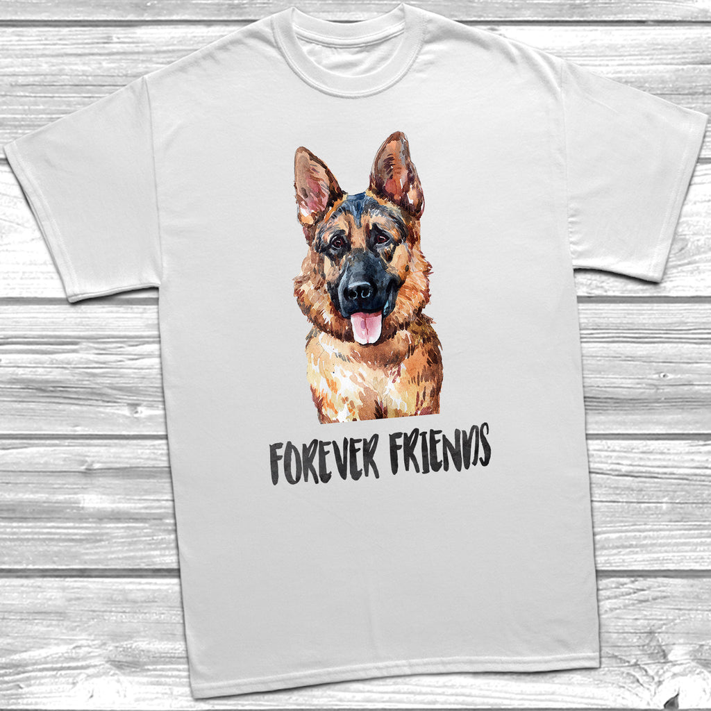 Get trendy with German Shepherd Forever Friends T-Shirt - T-Shirt available at DizzyKitten. Grab yours for £11.95 today!