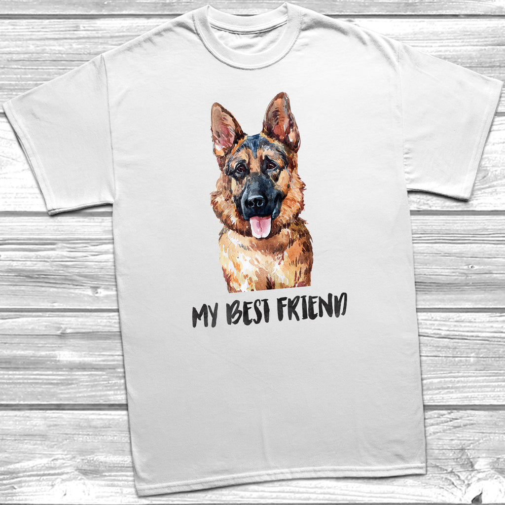 Get trendy with My Best Friend German Shepherd T-Shirt - T-Shirt available at DizzyKitten. Grab yours for £10.49 today!