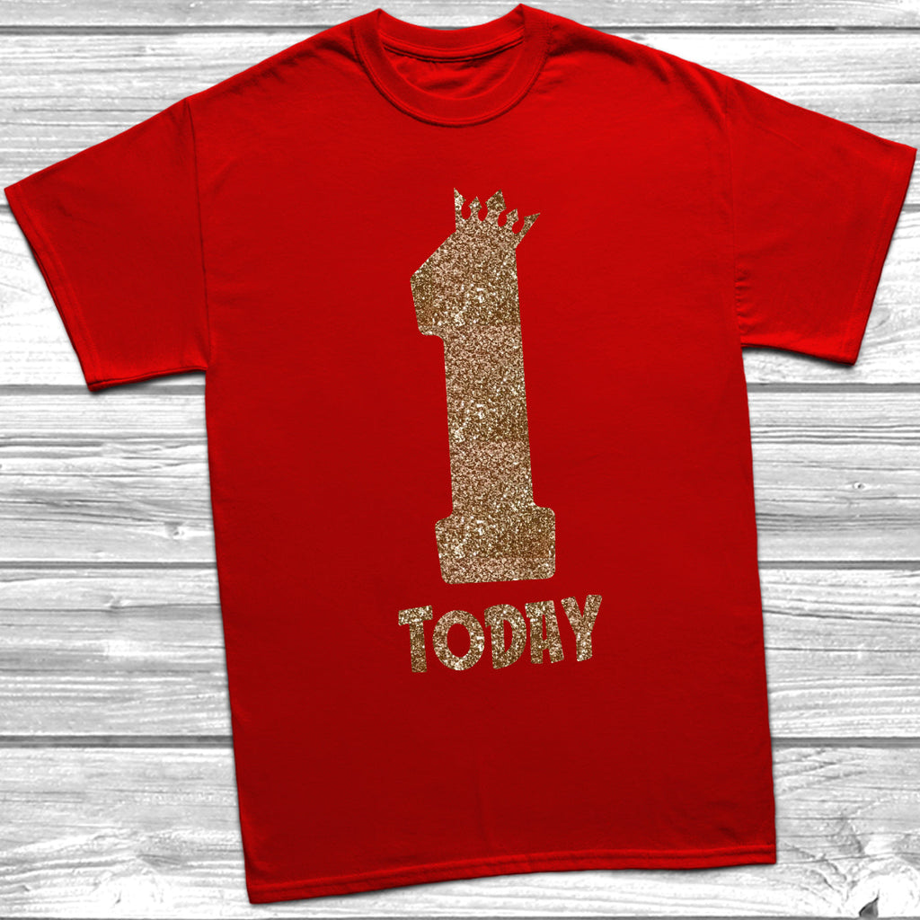 Get trendy with Glitter One Today T-Shirt -  available at DizzyKitten. Grab yours for £8.95 today!