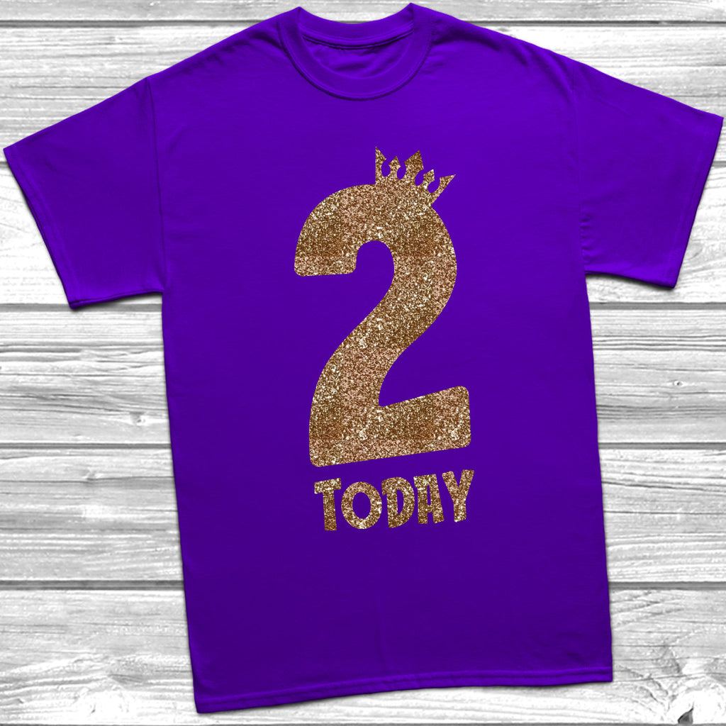 Get trendy with Glitter Two Today T-Shirt -  available at DizzyKitten. Grab yours for £9.45 today!