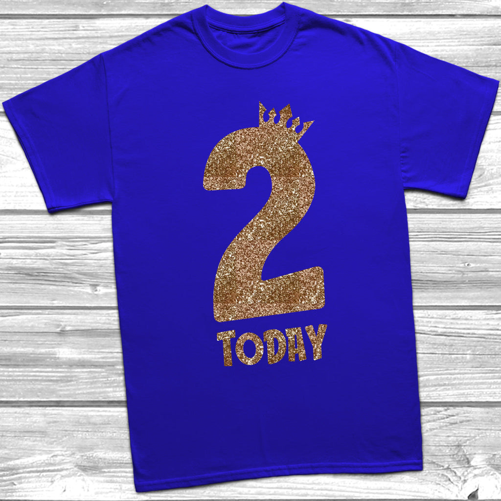 Get trendy with Glitter Two Today T-Shirt -  available at DizzyKitten. Grab yours for £9.45 today!