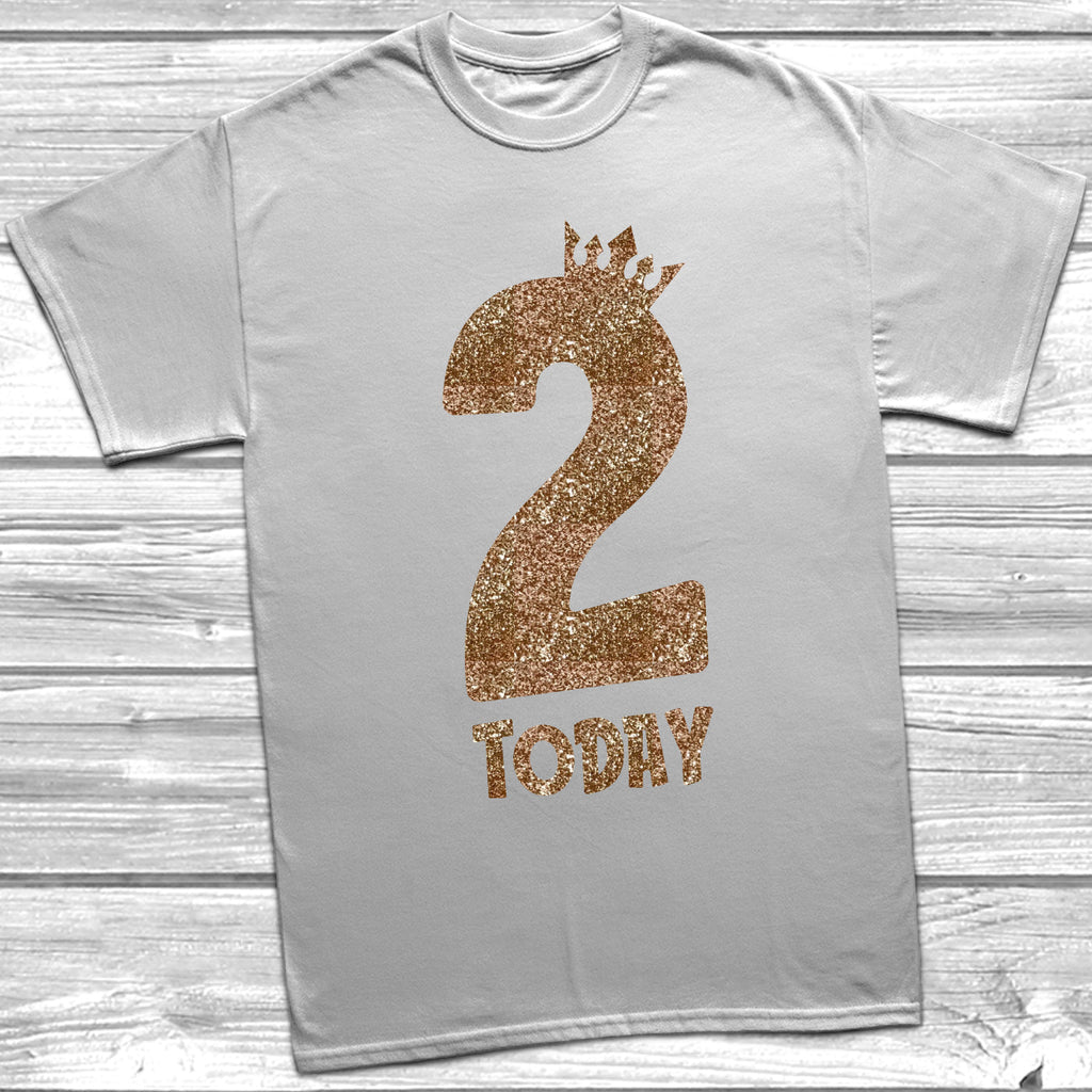 Get trendy with Glitter Two Today T-Shirt -  available at DizzyKitten. Grab yours for £8.95 today!