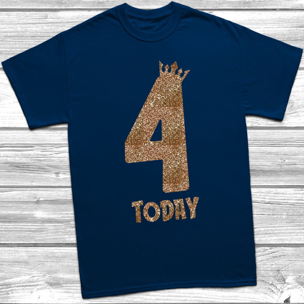 Get trendy with Glitter Four Today T-Shirt -  available at DizzyKitten. Grab yours for £9.45 today!